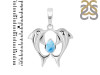 Larimar Dolphin Pendant LAR-RDP-149.