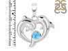 Larimar Dolphin Pendant LAR-RDP-150.