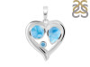 Larimar & Blue Topaz Heart Pendant LAR-RDP-154.