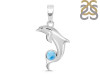 Larimar Dolphin Pendant LAR-RDP-163.