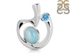 Larimar & Blue Topaz Pendant LAR-RDP-255.