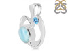 Larimar & Blue Topaz Pendant LAR-RDP-255.