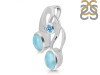 Larimar & Blue Topaz Pendant LAR-RDP-256.