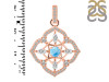 Larimar & White Topaz Pendant LAR-RDP-797-CZ-LOOP.