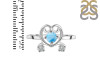 Larimar & White Topaz Ring LAR-RDR-1553.