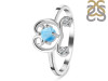 Larimar & White Topaz Ring LAR-RDR-1553.