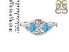 Larimar & White Topaz Ring LAR-RDR-1557.