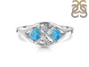 Larimar & White Topaz Ring LAR-RDR-1557.