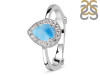 Larimar & White Topaz Ring LAR-RDR-1804.