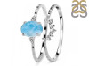 Larimar & White Topaz Ring LAR-RDR-1938.