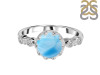 Larimar & White Topaz Ring LAR-RDR-2197.