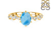 Larimar & White Topaz Ring LAR-RDR-2241.