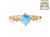Larimar & White Topaz Ring LAR-RDR-3166.