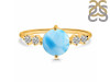 Larimar & White Topaz Ring LAR-RDR-3191.
