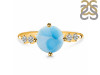 Larimar & White Topaz Ring LAR-RDR-3192.
