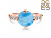 Larimar & White Topaz Ring LAR-RDR-3193.