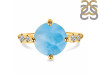 Larimar & White Topaz Ring LAR-RDR-3194.
