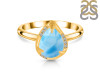 Larimar & White Topaz Ring LAR-RDR-3236.
