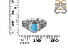 Larimar & White Topaz Ring LAR-RDR-338.