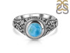 Larimar & White Topaz Ring LAR-RDR-338.
