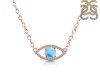 Larimar & White Topaz Necklace LAR-RN-1.