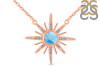 Larimar & White Topaz Necklace LAR-RN-18.