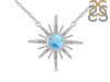 Larimar & White Topaz Necklace LAR-RN-18.