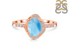 Larimar & White Topaz Ring LAR-RR-359.