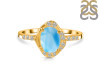 Larimar & White Topaz Ring LAR-RR-359.