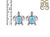 Larimar Turtle Stud Earring LAR-RUE-4.