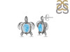 Larimar Turtle Stud Earring LAR-RUE-4.