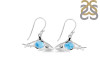 Larimar & White Topaz Shark Earring LAR-RUE-13.