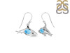 Larimar & White Topaz Shark Earring LAR-RUE-13.