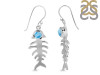 Larimar Fish Bone Earring LAR-RUE-17.