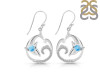 Larimar & White Topaz Dolphin & Waves Earring LAR-RUE-20.
