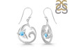 Larimar & White Topaz Dolphin & Waves Earring LAR-RUE-20.