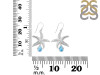 Larimar & White Topaz Star Fish Earring LAR-RUE-31.