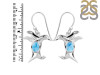 Larimar & White Topaz Penguin Earring LAR-RUE-40.