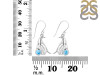 Larimar & White Topaz Penguin Earring LAR-RUE-44.
