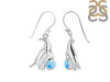 Larimar & White Topaz Penguin Earring LAR-RUE-44.