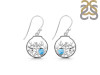 Larimar & White Topaz Fish Earring LAR-RUE-62.
