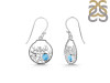 Larimar & White Topaz Fish Earring LAR-RUE-62.
