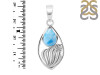 Larimar Shell Pendant LAR-RUP-6.