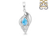 Larimar Shell Pendant LAR-RUP-7.