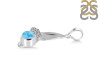 Larimar & White Topaz Whale Tail Pendant LAR-RUP-10.