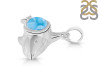 Larimar & White Topaz Shark Pendant LAR-RUP-13.