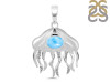 Larimar & White Topaz Jelly Fish Pendant LAR-RUP-14.