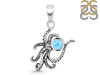 Larimar & White Topaz Octopus Pendant LAR-RUP-15.
