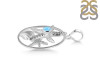 Larimar & White Topaz Star Fish & Shell Pendant LAR-RUP-16.