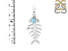 Larimar Fish Bone Pendant LAR-RUP-17.